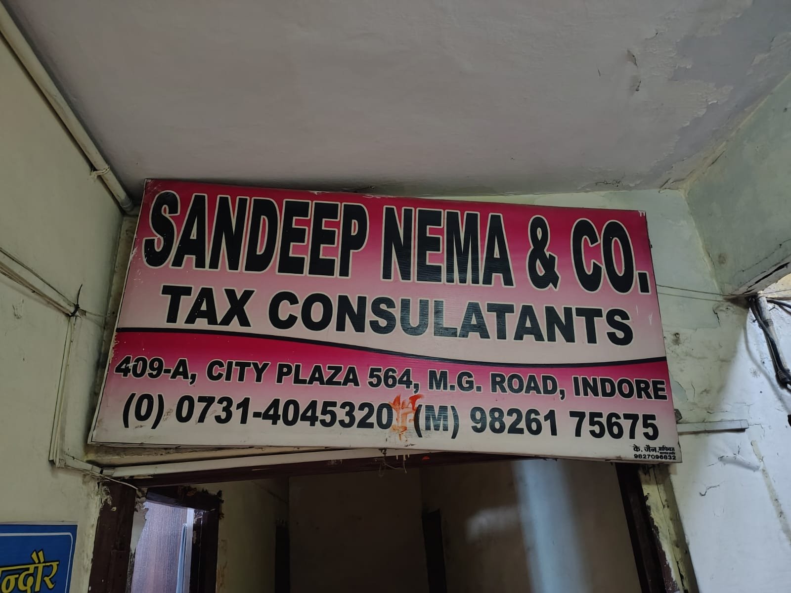 Sandeep Nema & Co. Office Signboard
